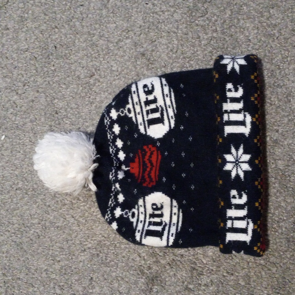 Miller Lite Christmas Beanie knit Hat